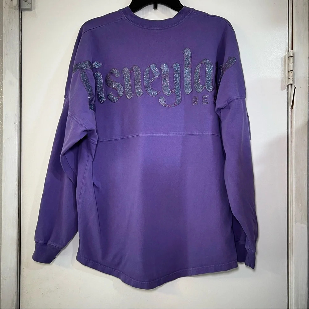 Disney Spirit Jersey Purple Glitter Disneyland Resort S Flawed Oversized